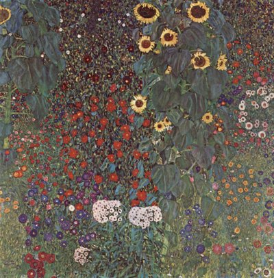 Jardin avec des tournesols à la campagne - Gustav Klimt